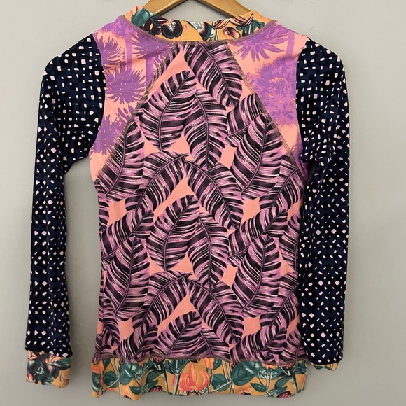 Maaji Rum Punch Rashguard In Purple Multi - Picture 4 of 6